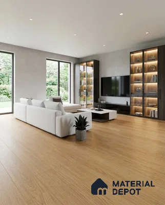 HDF Base Laminate Wood Floor Caramel Drfitwood Matte Finish Wax Coated LF 00364 I | 48 inch x 8 inch x 8 mm | AC4 | Suitable for Flooring, Living Room, Bedroom