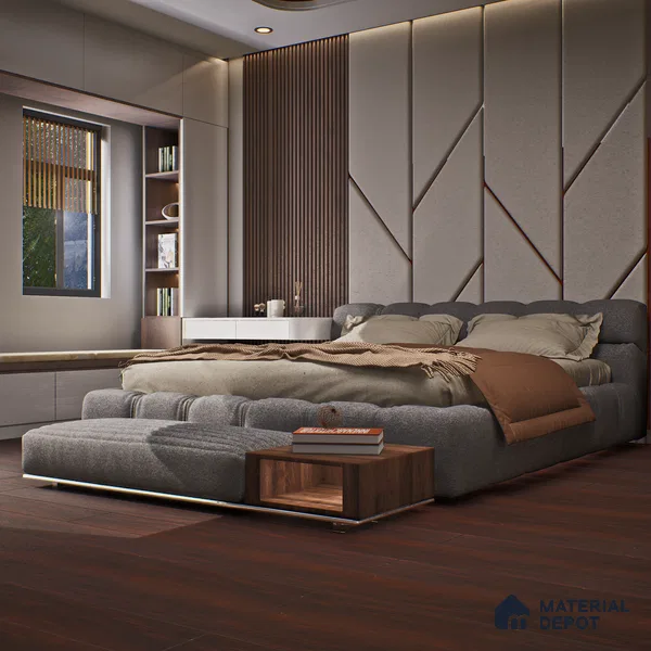 HDF Laminate Wood Floor Crystal Finish Aristo Premium LF 00254 | 4 ft x 7.7 inch x 8 mm | AC4 Grade | Wax Coated Lock | Original Unilin Locking | Suitable for Flooring, Living Room, Bedroom