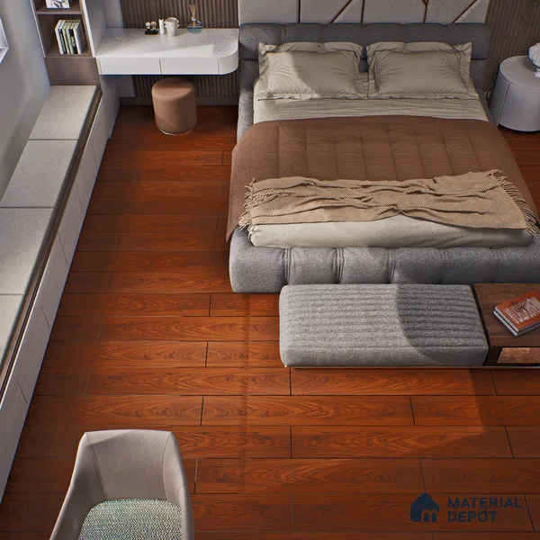 HDF Laminate Wood Floor Crystal Finish Aristo LF 00259 | 4 ft x 8 inch x 8 mm | AC4 Grade | Arc Click With Wax Coating | Paper Joint Groove | Suitable for Flooring, Living Room, Bedroom