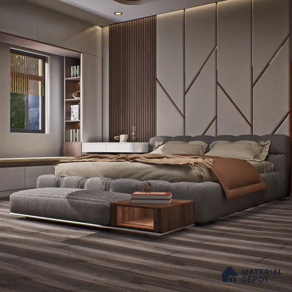 HDF Laminate Wood Floor Crystal Finish Aristo LF 00258 | 4 ft x 8 inch x 8 mm | AC4 Grade | Arc Click With Wax Coating | Paper Joint Groove | Suitable for Flooring, Living Room, Bedroom