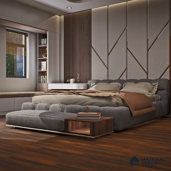HDF Laminate Wood Floor Crystal Finish Aristo LF 00245 | 4 ft x 8 inch x 8 mm | AC4 Grade | Arc Click With Wax Coating | Paper Joint Groove | Suitable for Flooring, Living Room, Bedroom