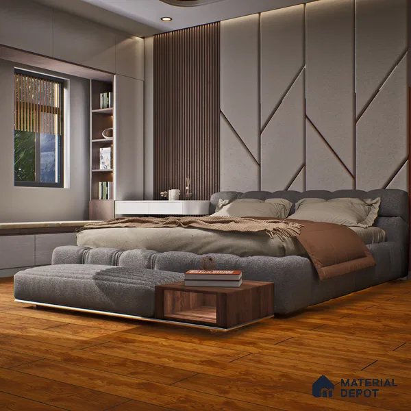 HDF Laminate Wood Floor Crystal Finish Aristo LF 00260 | 4 ft x 8 inch x 8 mm | AC4 Grade | Arc Click With Wax Coating | Paper Joint Groove | Suitable for Flooring, Living Room, Bedroom