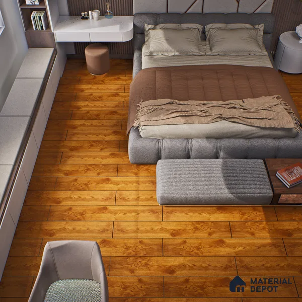 HDF Laminate Wood Floor Crystal Finish Aristo LF 00260 | 4 ft x 8 inch x 8 mm | AC4 Grade | Arc Click With Wax Coating | Paper Joint Groove | Suitable for Flooring, Living Room, Bedroom