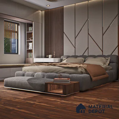 HDF Laminate Wood Floor Crystal Finish Aristo Premium LF 00247 | 4 ft x 7.7 inch x 8 mm | AC4 Grade | Wax Coated Lock | Original Unilin Locking | Suitable for Flooring, Living Room, Bedroom