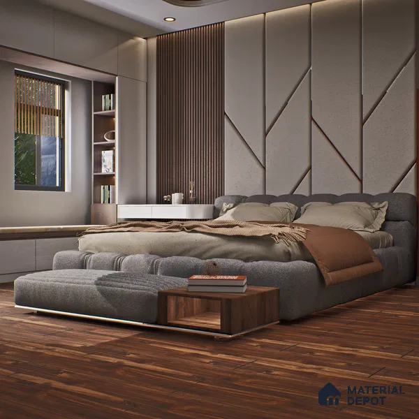 HDF Laminate Wood Floor Crystal Finish Aristo Premium LF 00247 | 4 ft x 7.7 inch x 8 mm | AC4 Grade | Wax Coated Lock | Original Unilin Locking | Suitable for Flooring, Living Room, Bedroom