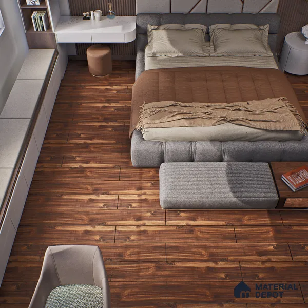 HDF Laminate Wood Floor Crystal Finish Aristo Premium LF 00247 | 4 ft x 7.7 inch x 8 mm | AC4 Grade | Wax Coated Lock | Original Unilin Locking | Suitable for Flooring, Living Room, Bedroom