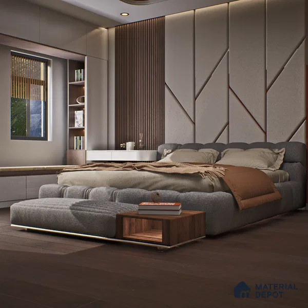 HDF Laminate Wood Floor Crystal Finish Aristo Premium LF 00250 | 4 ft x 7.7 inch x 8 mm | AC4 Grade | Wax Coated Lock | Original Unilin Locking | Suitable for Flooring, Living Room, Bedroom