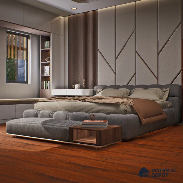 HDF Laminate Wood Floor Crystal Finish Aristo Premium LF 00252 | 4 ft x 7.7 inch x 8 mm | AC4 Grade | Wax Coated Lock | Original Unilin Locking | Suitable for Flooring, Living Room, Bedroom