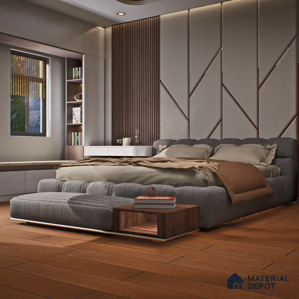 HDF Laminate Wood Floor Crystal Finish Aristo Premium LF 00256 | 4 ft x 7.7 inch x 8 mm | AC4 Grade | Wax Coated Lock | Original Unilin Locking | Suitable for Flooring, Living Room, Bedroom