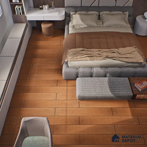 HDF Laminate Wood Floor Crystal Finish Aristo Premium LF 00256 | 4 ft x 7.7 inch x 8 mm | AC4 Grade | Wax Coated Lock | Original Unilin Locking | Suitable for Flooring, Living Room, Bedroom