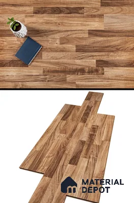 HDF Laminate Wood Floor Glossy Finish Gleam LF 00263 | 4 ft x 8 inch x 8 mm | AC4 Grade | Arc Click With Wax Coating | U Groove | Suitable for Flooring, Living Room, Bedroom