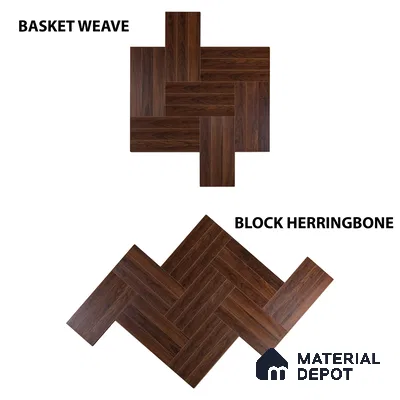 HDF Laminate Wood Floor Embossed Finish Herringbone LF 00294 | 2 ft x 4 inch x 8 mm | AC4 Grade | Type A | Single Click Lock | U Groove | Suitable for Flooring, Living Room, Bedroom