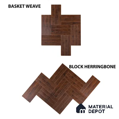 HDF Laminate Wood Floor Embossed Finish Herringbone LF 00297 | 2 ft x 4 inch x 8 mm | AC4 Grade | Type A | Single Click Lock | U Groove | Suitable for Flooring, Living Room, Bedroom