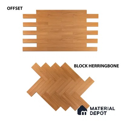HDF Laminate Wood Floor Embossed Finish Herringbone LF 00298 | 2 ft x 4 inch x 8 mm | AC4 Grade | Type A | Single Click Lock | U Groove | Suitable for Flooring, Living Room, Bedroom