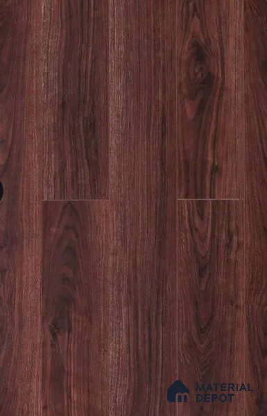 HDF Laminate Wood Floor AC5 Grade LF 00349 C Refined Imperial Walnut 71 x 8 inch (1815x196 mm) - 12 mm | 100 HRS Spill Proof | EIR Surface | Anti Static and Stain Resistant | 0.5 mm Small V Groove | Uniclic