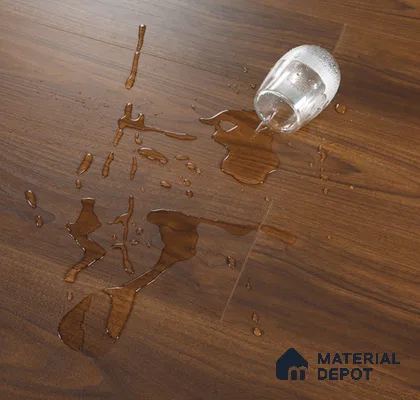 HDF Laminate Wood Floor AC5 Grade LF 00349 Refined Royal Walnut 71 x 8 inch (1815x196 mm) - 12 mm | 100 HRS Spill Proof | EIR Surface | Anti Static and Stain Resistant | 0.5 mm Small V Groove | Uniclic