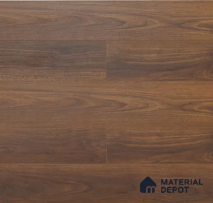 HDF Laminate Wood Floor AC5 Grade LF 00349 Refined Royal Walnut 71 x 8 inch (1815x196 mm) - 12 mm | 100 HRS Spill Proof | EIR Surface | Anti Static and Stain Resistant | 0.5 mm Small V Groove | Uniclic