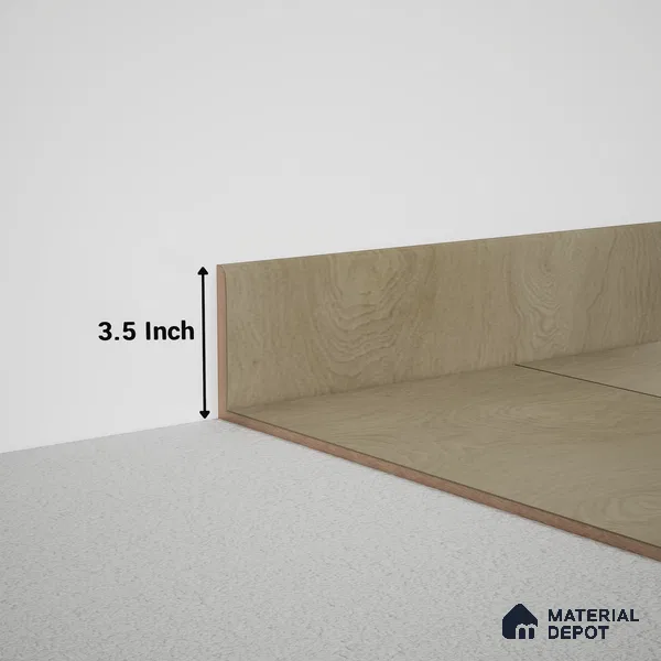 MDF Skirting Meriline PM 00538 C | 8 ft x 3.5 inch - 12 mm | Compatibe for SPC Flooring SP 00075 B