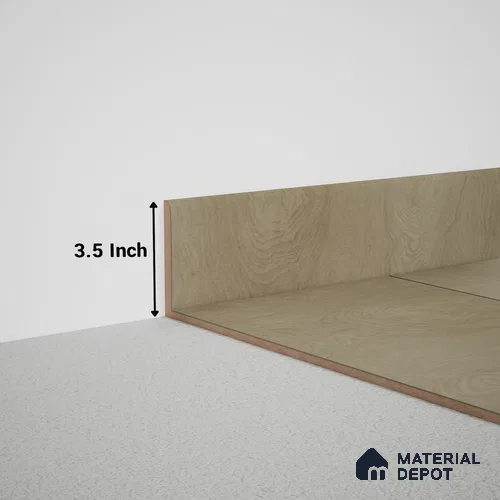 MDF Skirting Meriline PM 00538 C | 8 ft x 3.5 inch - 12 mm | Compatibe for SPC Flooring SP 00075 B