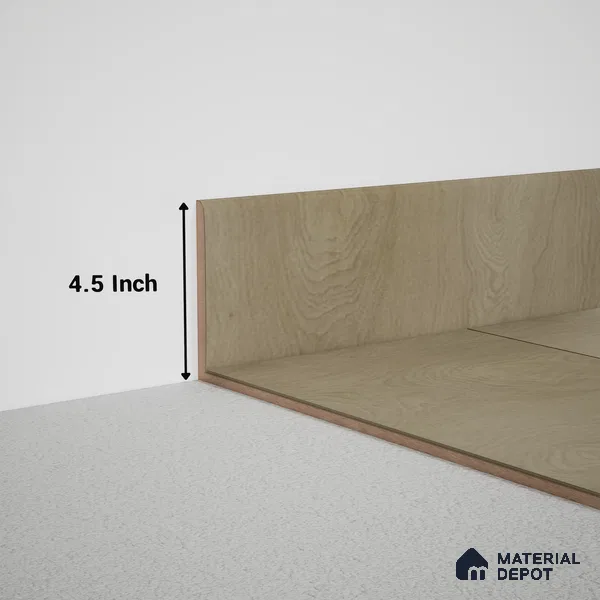 MDF Skirting Meriline PM 00538 E | 8 ft x 4.5 inch - 12 mm | Compatibe for SPC Flooring SP 00075 B