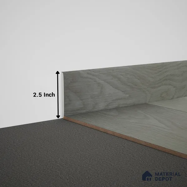 WPC Skirting Meriline PM 00538 AK | 8 ft x 2.5 inch - 15 mm | Compatibe for SPC Flooring SP 00075 B