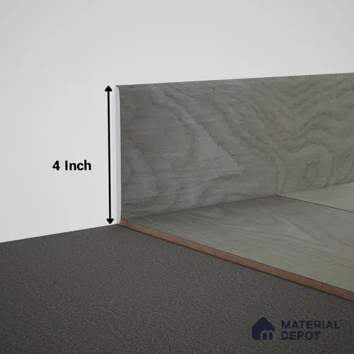 WPC Skirting Meriline PM 00538 AN | 8 ft x 4 inch - 15 mm | Compatibe for SPC Flooring SP 00075 B