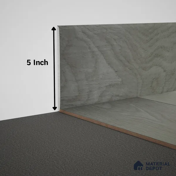 WPC Skirting Meriline PM 00538 AP | 8 ft x 5 inch - 15 mm | Compatibe for SPC Flooring SP 00075 B