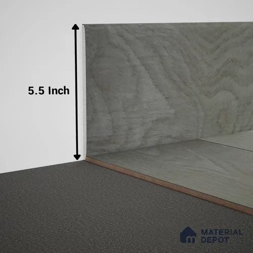 WPC Skirting Meriline PM 00538 AQ | 8 ft x 5.5 inch - 15 mm | Compatibe for SPC Flooring SP 00075 B
