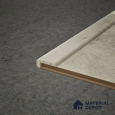 MDF L Profile Meriline PM 00539 AB | 8 ft x 2 inch x 1 inch | Compatibe for SPC Flooring SP 00075 C