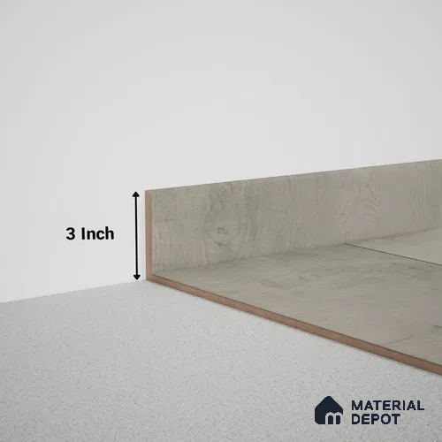 MDF Skirting Meriline PM 00539 J | 8 ft x 3 inch - 15 mm | Compatibe for SPC Flooring SP 00075 C