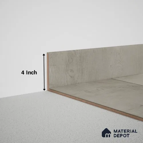 MDF Skirting Meriline PM 00539 D | 8 ft x 4 inch - 12 mm | Compatibe for SPC Flooring SP 00075 C