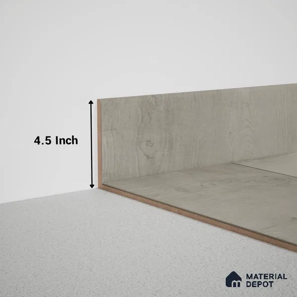 MDF Skirting Meriline PM 00539 M | 8 ft x 4.5 inch - 15 mm | Compatibe for SPC Flooring SP 00075 C