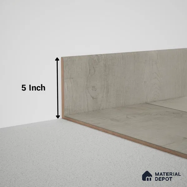 MDF Skirting Meriline PM 00539 N | 8 ft x 5 inch - 15 mm | Compatibe for SPC Flooring SP 00075 C