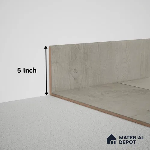 MDF Skirting Meriline PM 00539 N | 8 ft x 5 inch - 15 mm | Compatibe for SPC Flooring SP 00075 C