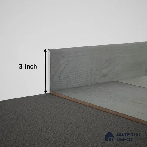 WPC Skirting Meriline PM 00539 AD | 8 ft x 3 inch - 12 mm | Compatibe for SPC Flooring SP 00075 C