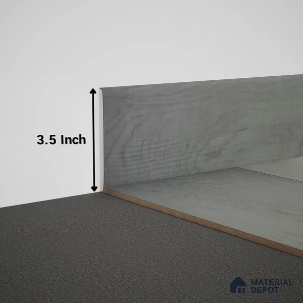 WPC Skirting Meriline PM 00539 AE | 8 ft x 3.5 inch - 12 mm | Compatibe for SPC Flooring SP 00075 C