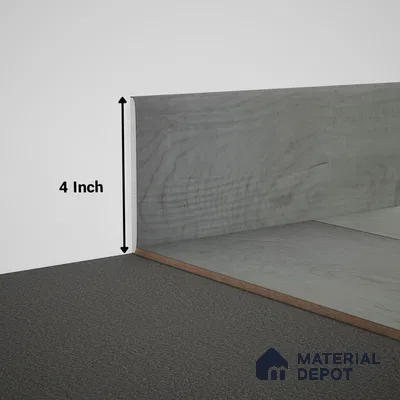 WPC Skirting Meriline PM 00539 AN | 8 ft x 4 inch - 15 mm | Compatibe for SPC Flooring SP 00075 C