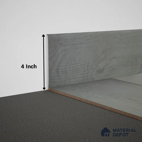 WPC Skirting Meriline PM 00539 AN | 8 ft x 4 inch - 15 mm | Compatibe for SPC Flooring SP 00075 C