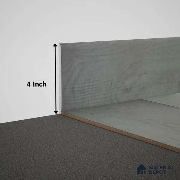 WPC Skirting Meriline PM 00539 AN | 8 ft x 4 inch - 15 mm | Compatibe for SPC Flooring SP 00075 C