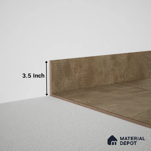 MDF Skirting Meriline PM 00540 C | 8 ft x 3.5 inch - 12 mm | Compatibe for SPC Flooring SP 00075 D