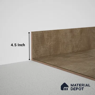 MDF Skirting Meriline PM 00540 E | 8 ft x 4.5 inch - 12 mm | Compatibe for SPC Flooring SP 00075 D