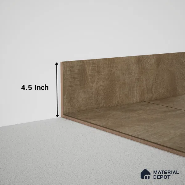 MDF Skirting Meriline PM 00540 E | 8 ft x 4.5 inch - 12 mm | Compatibe for SPC Flooring SP 00075 D