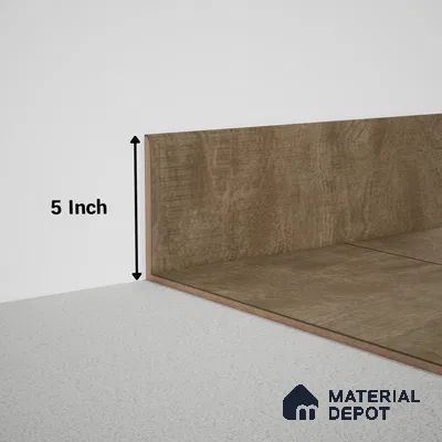 MDF Skirting Meriline PM 00540 N | 8 ft x 5 inch - 15 mm | Compatibe for SPC Flooring SP 00075 D