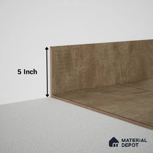 MDF Skirting Meriline PM 00540 F | 8 ft x 5 inch - 12 mm | Compatibe for SPC Flooring SP 00075 D