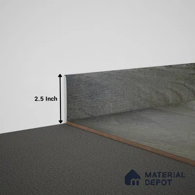 WPC Skirting Meriline PM 00540 AC | 8 ft x 2.5 inch - 12 mm | Compatibe for SPC Flooring SP 00075 D