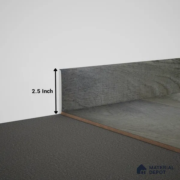 WPC Skirting Meriline PM 00540 AC | 8 ft x 2.5 inch - 12 mm | Compatibe for SPC Flooring SP 00075 D