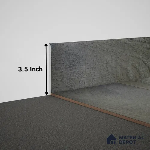WPC Skirting Meriline PM 00540 AM | 8 ft x 3.5 inch - 15 mm | Compatibe for SPC Flooring SP 00075 D