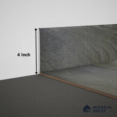 WPC Skirting Meriline PM 00540 AF | 8 ft x 4 inch - 12 mm | Compatibe for SPC Flooring SP 00075 D