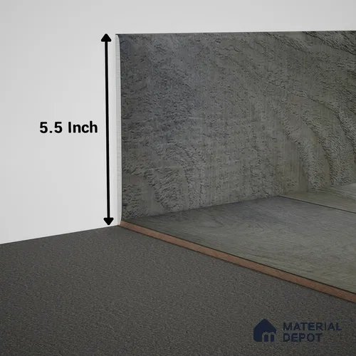WPC Skirting Meriline PM 00540 AP | 8 ft x 5 inch - 15 mm | Compatibe for SPC Flooring SP 00075 D