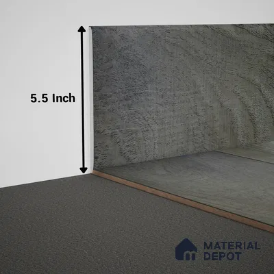 WPC Skirting Meriline PM 00540 AI | 8 ft x 5.5 inch - 12 mm | Compatibe for SPC Flooring SP 00075 D